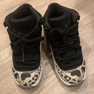 Cheetah print Air Jordan 11s (toddler)
